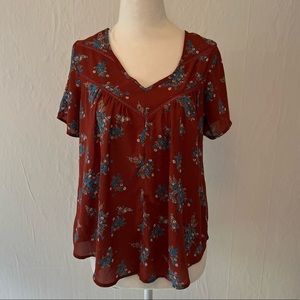 Light floral blouse